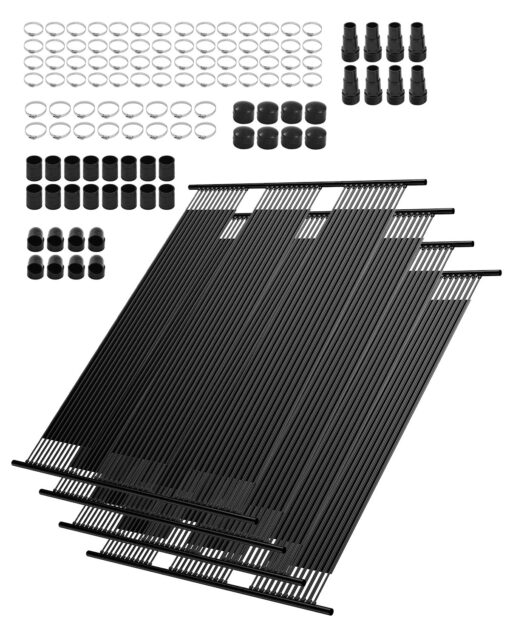 VEVOR 12 x 3 m Solar Pool Heater System with 4 HDPE Panels for Above Ground Pools