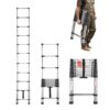VEVOR 315m Telescoping Stainless Steel Ladder with Wide Steps