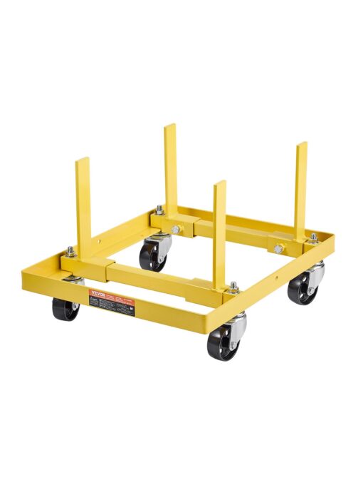 VEVOR 340kg Adjustable Engine Stand with Steel Frame and 4 Swivel Casters for Motor Maintenance