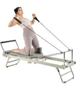 VEVOR Foldable Pilates Reformer Machine with Adjustable Resistance