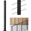 VEVOR 1067 cm Stainless Steel Cable Railing Post with 30° Angled Holes for Stairs  Decks
