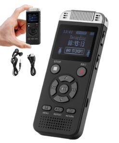 VEVOR 128GB Digital Voice Recorder with Voice Activation