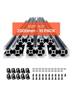 VEVOR 10PCS 2000mm T-Slot 2020 Aluminum Extrusions – Anodized Linear Rails for CNC and 3D Printer Frames