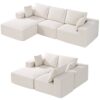 VEVOR L-veida modulārs sekciju dīvāns ar šezlongu un spilveniem