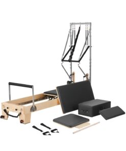 VEVOR Wooden Pilates Reformer Machine – Home Gym Equipment for Full-Body Pilates Workouts