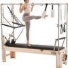 VEVOR Wooden Pilates Reformer Machine for Home Gym  Full Body Workout Equipment