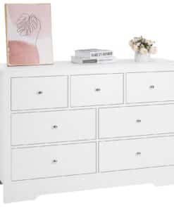 Дерев'яний комод VEVOR на 7 шухляд з плавними висувними шухлядами та запобіжником від перекидання