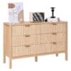 VEVOR 6 Drawer Wooden Dresser with Sliding Drawers and Anti Tip Safety