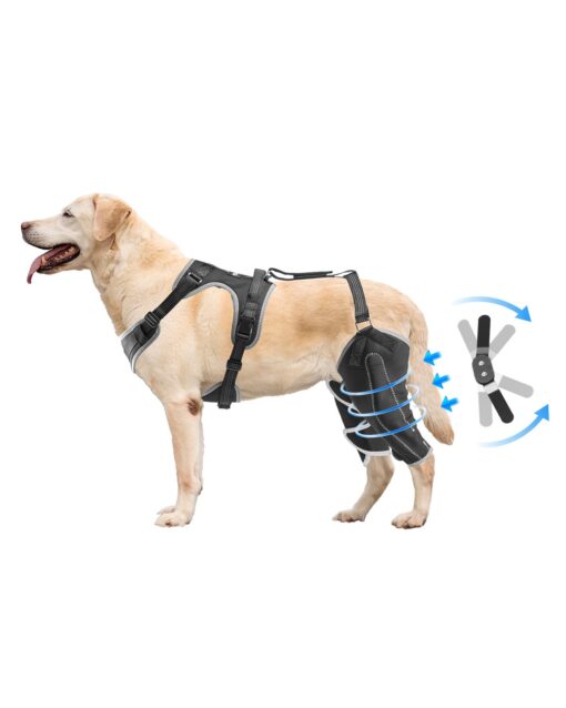 VEVOR Adjustable Dog Knee Brace for Left Right Hind Leg Support Joint Pain Relief for Medium to Large Dogs