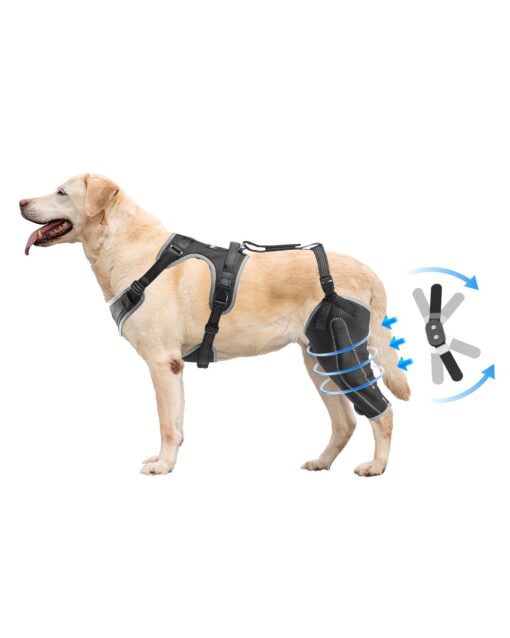 VEVOR Adjustable Dog Knee Brace for Left Hind Leg ACL Support and Pain Relief for Injured Dogs