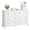 VEVOR 6 Drawer Wooden Dresser with Sliding Drawers and Anti Tip Safety Device
