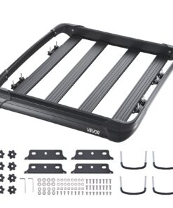 VEVOR Roof Rack Cargo Carrier Basket 122 x 102 x 14 cm – Car Top Luggage Holder for Extra Storage