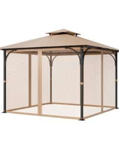 VEVOR Gazebo Replacement Mesh Netting Screen for 3x3x2.1 m Patio Canopy
