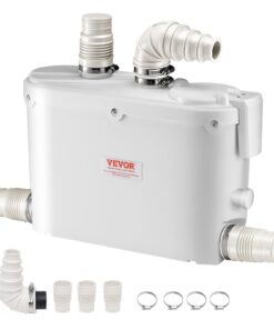 VEVOR 500W Macerator Pump with 110 L/min Flow Rate and 8 m Head Lift for Kitchen or Basement Sink
