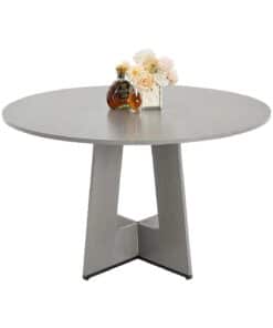 VEVOR 120 cm Round Wooden Dining Table for 2-4 People – Sturdy Kitchen Table (Table Only)