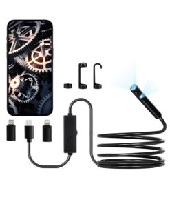 Двухобъективная Эндоскопическая Камера VEVOR с 3-метровым Змеиным Кабелем