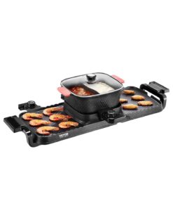 VEVOR 2-in-1 Electric Hot Pot and Grill 2300W Smokeless BBQ with Removable Pot for Indoor Cooking
