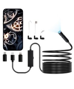 Эндоскопическая Камера VEVOR 1920P HD с Гибким Кабелем длиной 5 м