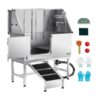 VEVOR 127 cm Stainless Steel Dog Grooming Bath Tub with Ramp and Water Filter