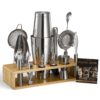 VEVOR 13 Piece Stainless Steel Cocktail Shaker Set  Silver Bartender Kit with Bar Tools