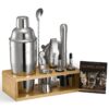 VEVOR 10 Piece Stainless Steel Cocktail Shaker Set  Bartender Kit with Bar Tools