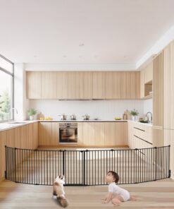 VEVOR 488cm Extra Wide Foldable 71cm High 8-Panel Pet & Baby Safety Gate