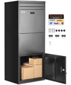 VEVOR Lockable Outdoor Parcel Drop Box – 120 cm Weatherproof Package Delivery Box for Home or Office