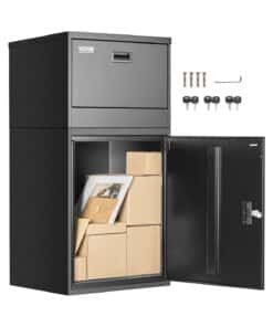 VEVOR Outdoor Lockable Parcel Drop Box – Secure 98 cm Package Delivery Box for Home or Office