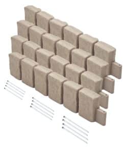 VEVOR Fake Stone Landscape Edging 120 x 23 cm Durable Weather-Resistant Garden Border for Lawns and Flower Beds