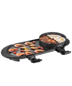 VEVOR 2-in-1 Electric Hot Pot and Smokeless Grill