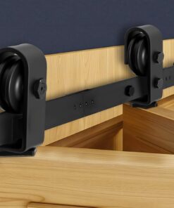 VEVOR Bi-Folding Sliding Barn Door Hardware Track Kit 91cm for Two 41cm Doors – Heavy-Duty Steel