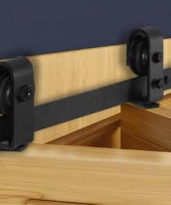 VEVOR 102 cm Bi-Folding Sliding Barn Door Hardware Track Kit for Two 46 cm Doors – Heavy-Duty Steel Rails