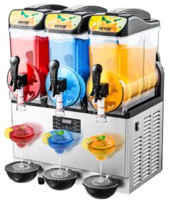VEVOR Commercial Slushy Machine with 3x15L Tanks – Frozen Drink