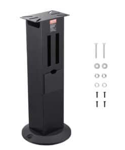 VEVOR Bench Grinder Stand with 28 x 17 cm Mounting Plate – Floor Pedestal for Grinder or Vise