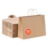 VEVOR Brown Kraft Paper Bags with Handles 100pcs 406x152x305cm Reusable Gift  Shopping Bags