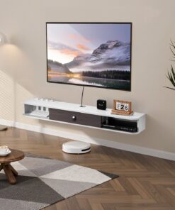 VEVOR 140 cm Floating TV Stand – Wall-Mounted Entertainment Center with Cable Management