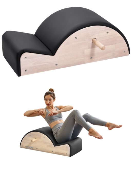 VEVOR Pilates Spine Corrector Arc Rubber Wood Fitness Tool for Back Alignment Core Strengthening