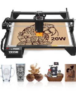 VEVOR 20W Laser Engraver with Compressed Spot & Eye Protection – Precision Laser Engraving Machine for Wood