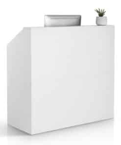 VEVOR White Reception Desk 118 cm Rectangular Front Counter for Office or Salon