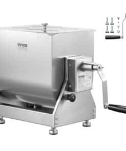 VEVOR Manual Meat Mixer 15L – Stainless Steel Tilt Tank Meat & Sausage Mixer