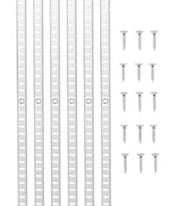 VEVOR 92.2 cm Adjustable Steel Wall-Mounted Shelf Tracks
