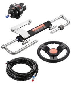 VEVOR 66.7kW Hydraulic Outboard Steering Kit for Marine Boats – Complete Boat Hydraulic Steering System