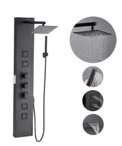 VEVOR Stainless Steel Shower Panel Tower System with Rainfall Head and Massage Jets