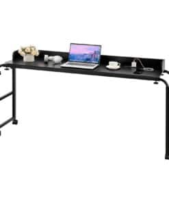 VEVOR Mobile Overbed Table with Power Socket