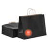 VEVOR 50 Black Kraft Paper Bags with Handles