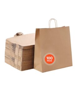 VEVOR Black Kraft Paper Bags with Handles