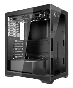 VEVOR Mid-Tower PC Gaming Case with 2 Preinstalled Fans