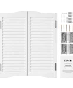 VEVOR Swinging Cafe Doors 81.3x91.4 cm White Pine Wood with Hinges and Mounting Hardware – Saloon Style Interior Doors