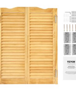 VEVOR Arched Top Swinging Cafe Doors 91.4x106.7 cm Pine Wood with Hinges for Saloon or Kitchen Entry