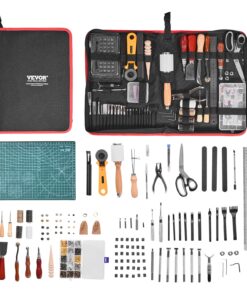 VEVOR 61-Piece Leather Crafting Tool Kit – Punching